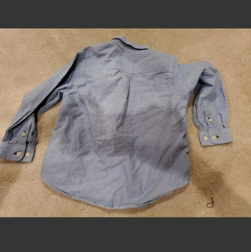 E land boys blue button Shirt 4T